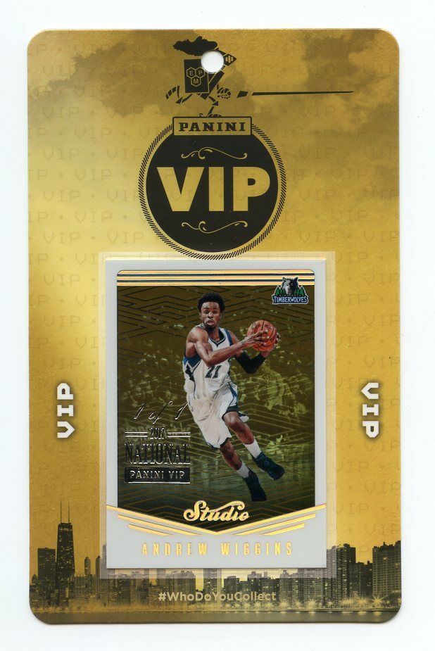 2017 Panini National VIP 1 of 1 Studio Andrew Wiggins Timberwolves Image 1