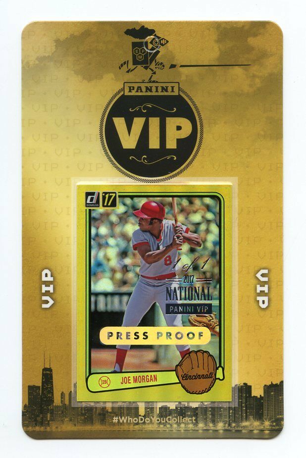 2017 Panini National VIP 1 of 1 Donruss Press Proof Joe Morgan Reds Image 1