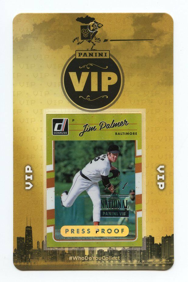 2017 Panini National VIP 1 of 1 Donruss Press Proof Jim Palmer Orioles Image 1