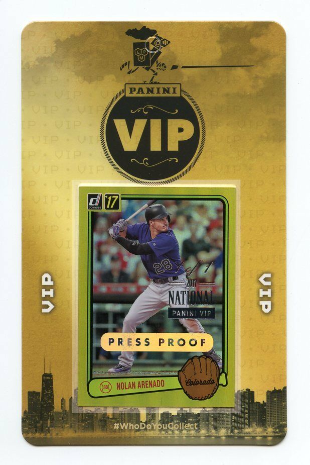 2017 Panini National VIP 1 of 1 Donruss Press Proof Nolan Arenado Rockies Image 1