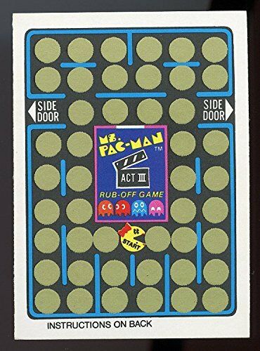 1981 Fleer Midway MS PAC-MAN Arcade Rub Off Game Card RARE ACT III Image 1