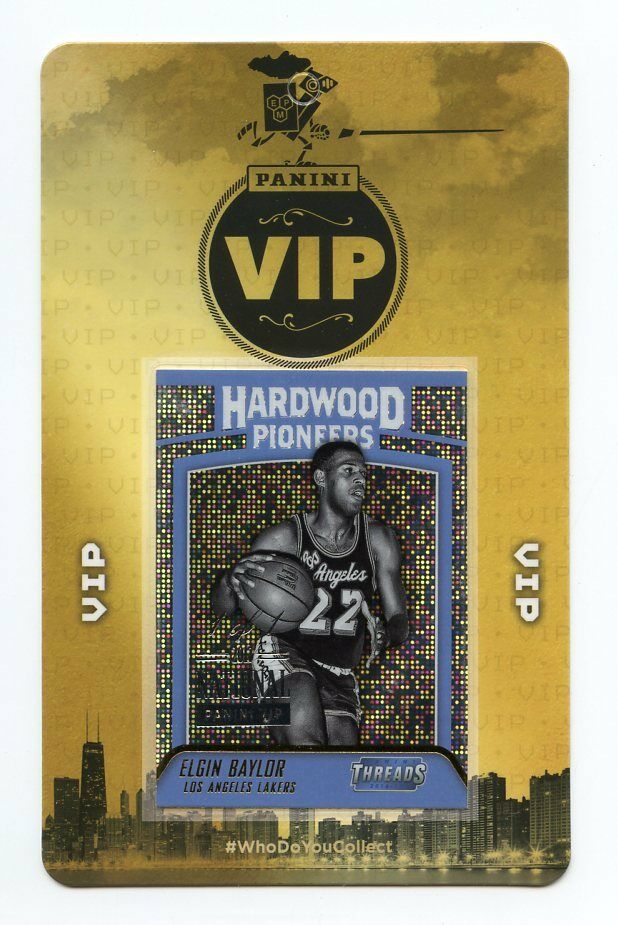 2017 Panini National VIP 1 of 1 Threads Hardwood Pioneers Elgin Baylor Lakers Image 1