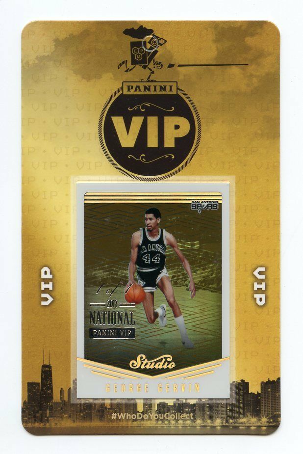 2017 Panini National VIP 1 of 1 Studio George Gervin Spurs Image 1