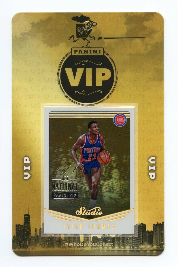 2017 Panini National VIP 1 of 1 Studio Isiah Thomas Pistons Image 1