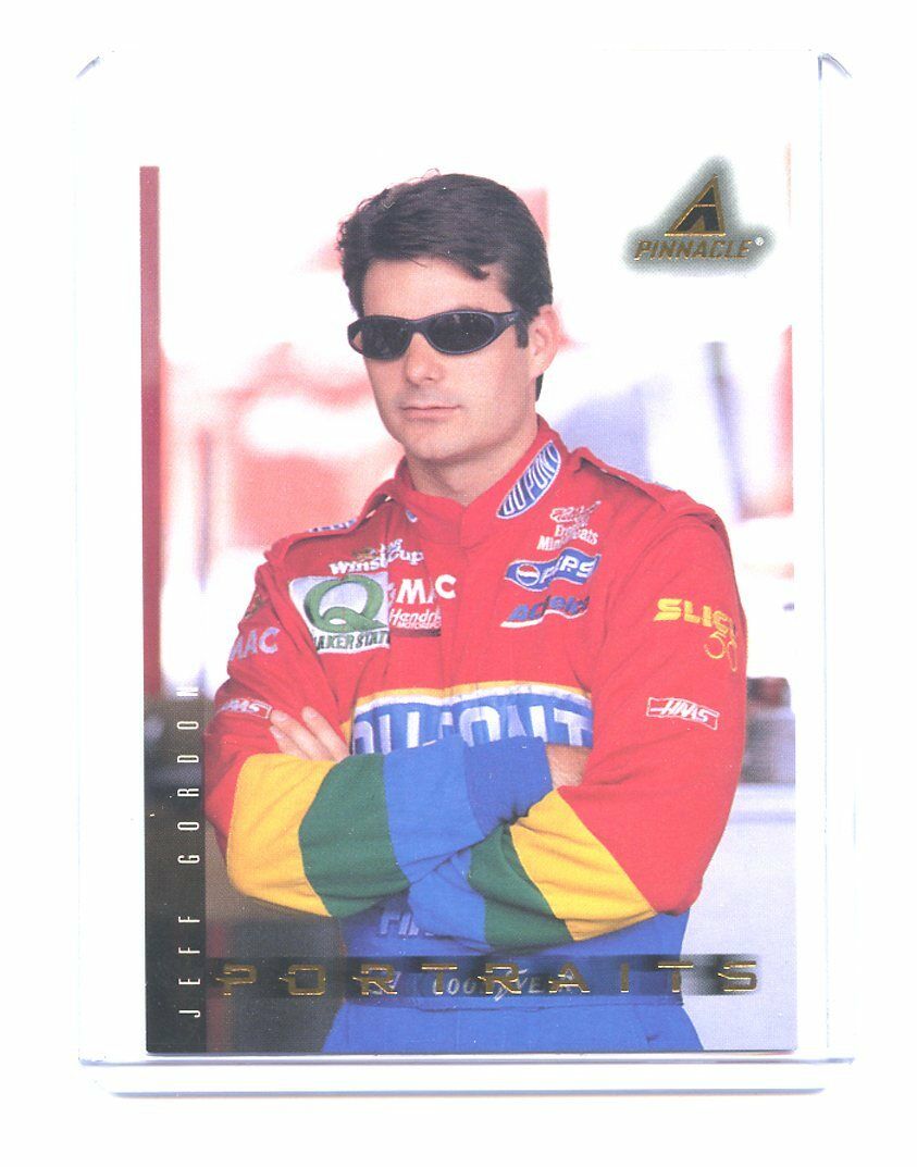 1997 Pinnacle Portraits #1 Jeff Gordon Racing Card Image 1