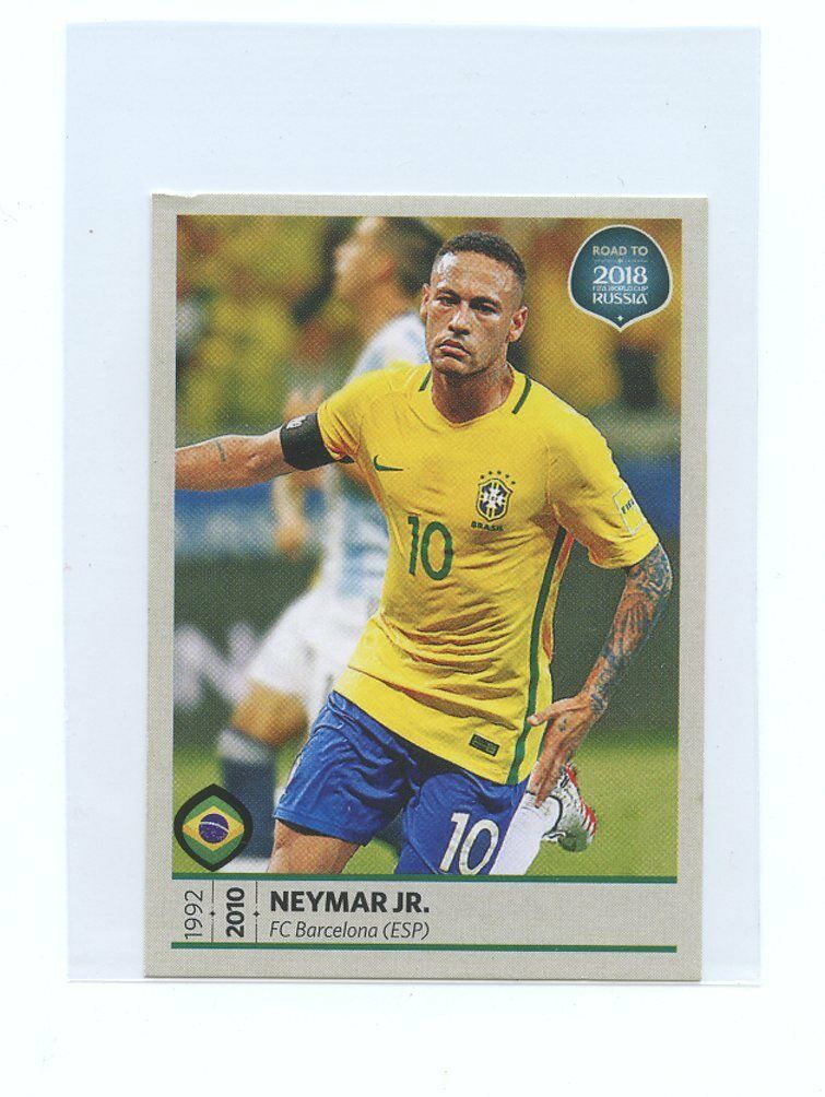 2018 Panini Road to Russia #320 Neymar Jr. World Cup Brazil Team Sticker Card Image 1