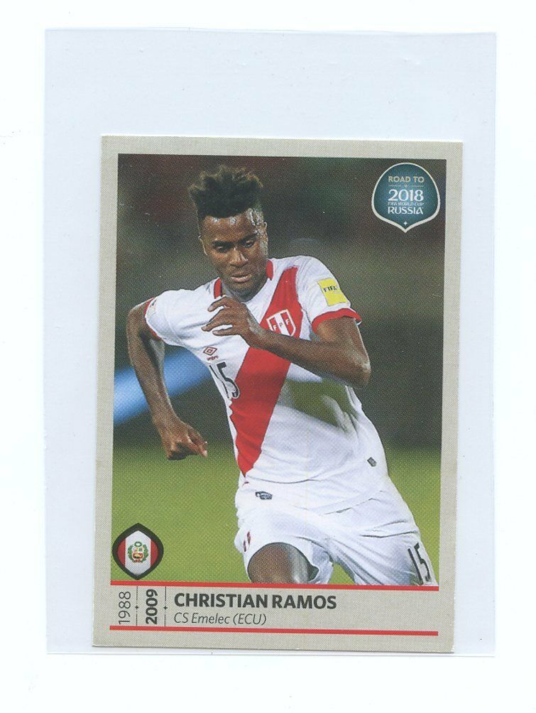 2018 Panini Road to Russia #387 Christian Ramos Peru Team Sticker Card Image 1