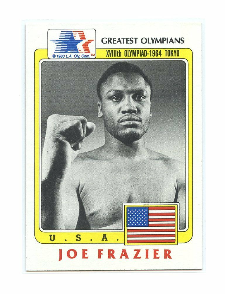 1983 Topps Greatest Olympians #98 Joe Frazier Boxing Biography Card Image 1