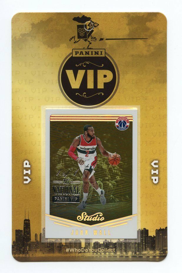 2017 Panini National VIP 1 of 1 Studio John Wall Wizards Image 1