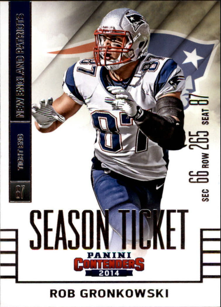 2014 Panini Contenders #68 Rob Gronkowski New England Patriots Image 1