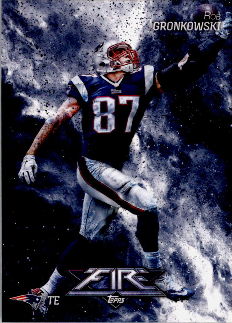 2014 Topps Fire #27 Rob Gronkowski New England Patriots Image 1