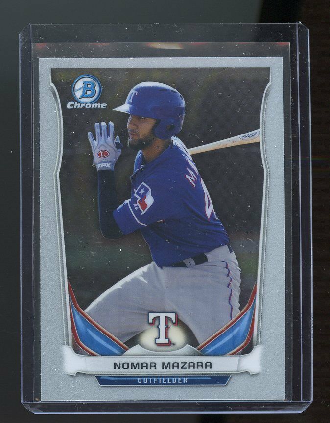 2014 Bowman Chrome Draft Top Prospects #CTP90 Nomar Mazara Texas Rangers Rookie Image 1