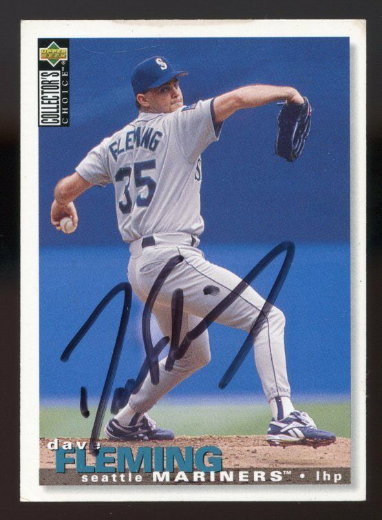 1995 Collector's Choice #293 Dave Fleming Mariners Autograph Signature JSA Cert Image 1
