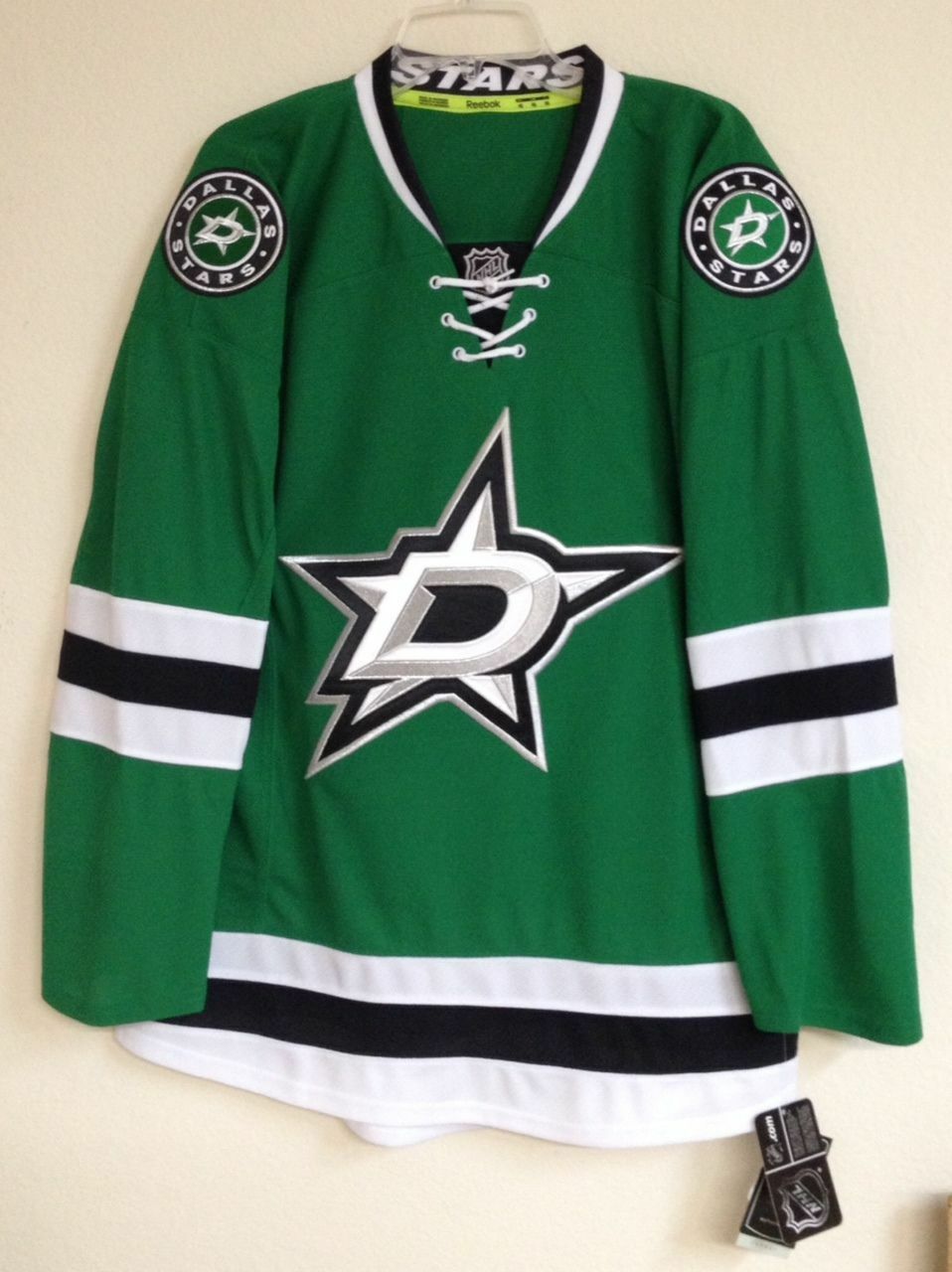 DALLAS STARS reebok NHL authentic genuine stitched hockey jersey green 46 Image 1