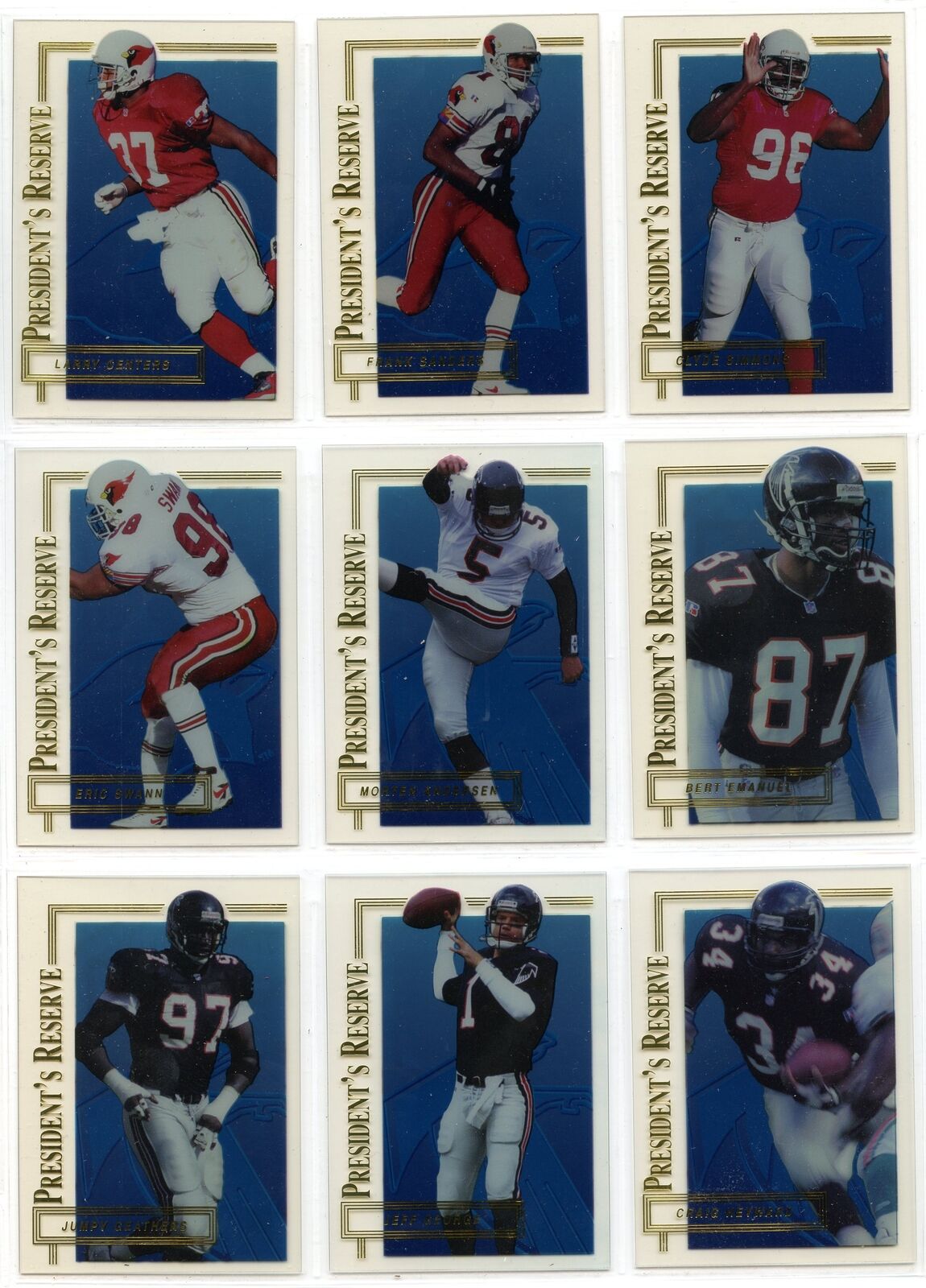 1996 CE PRESIDENT'S RESERVE NFL football complete set of 400 cards Image 1