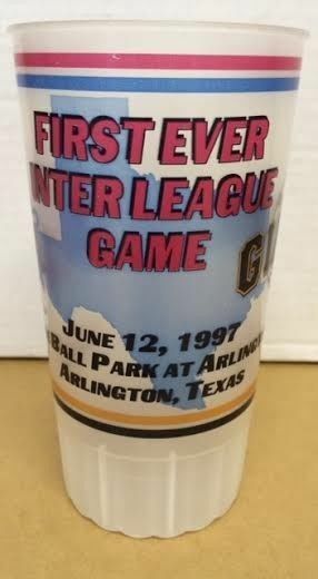 SGA GIANTS VS RANGERS June 12, 1997 First Ever Inter League Game Mug Cup MLB Image 1