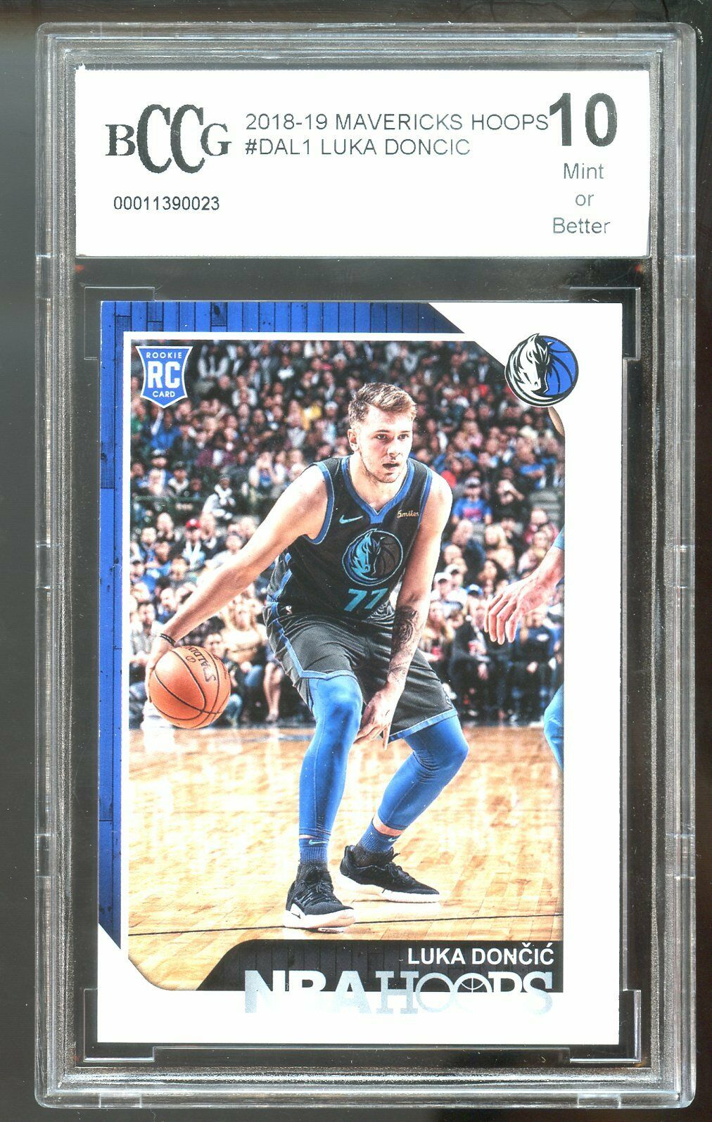 2018-19 Hoops SGA #DAL1 Luka Doncic Rookie Card Graded BCCG BGS 10 Mint+ Image 1
