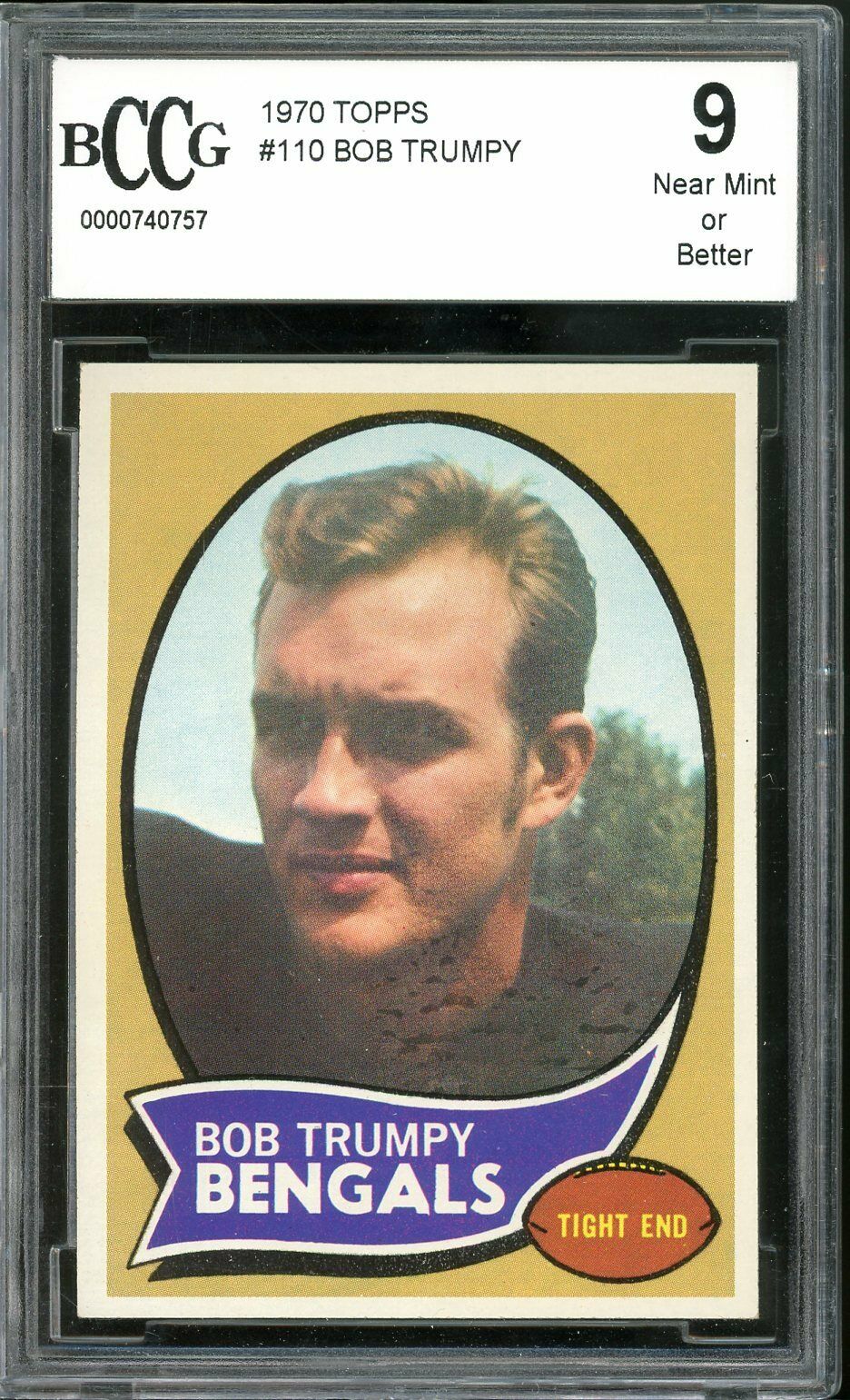 1970 Topps #110 Bob Trumpey Rookie Card BGS BCCG 9 Mint+ Image 1
